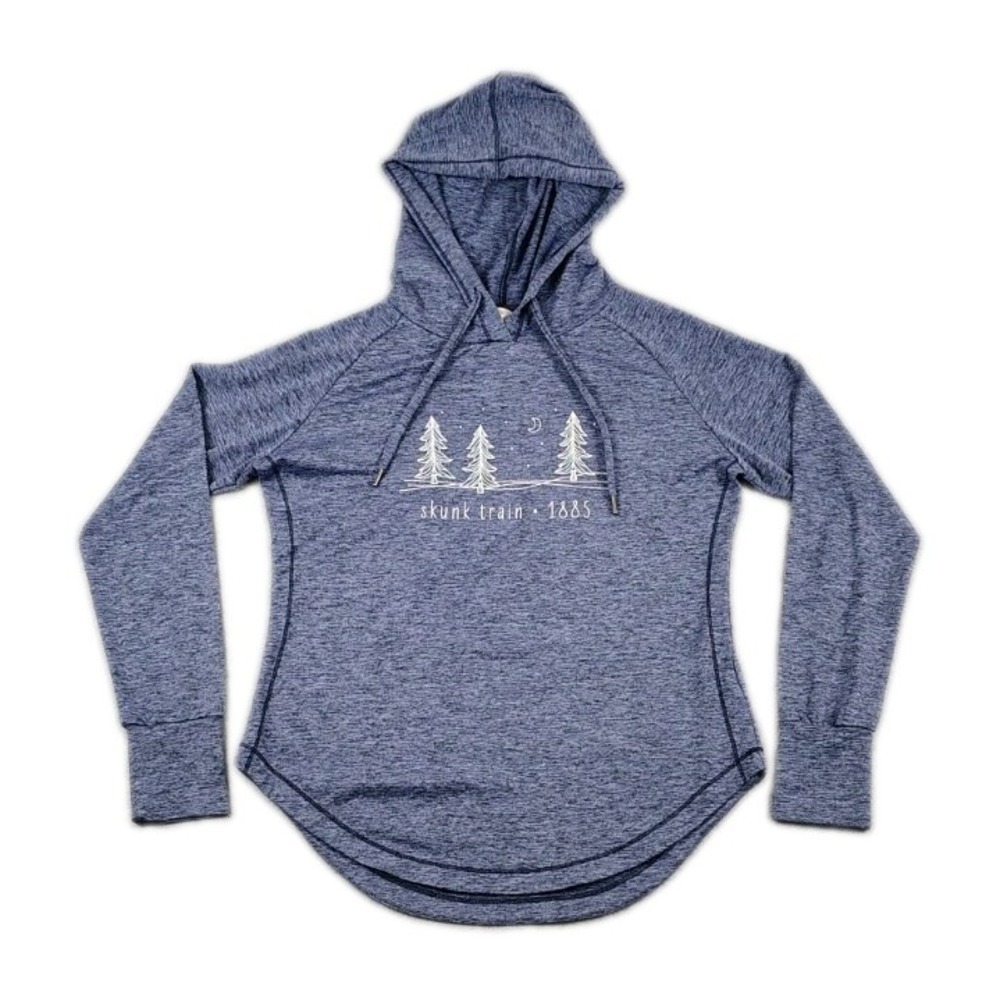 NWT Ouray Hoodie Long Sleeve Thumbhole Lightweight Women's Small Blue Graphic